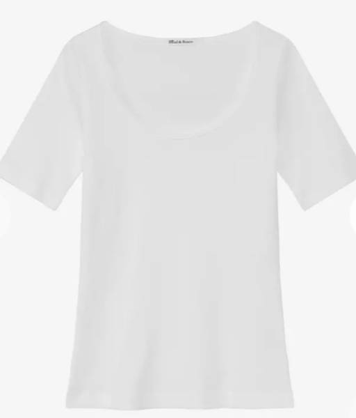 Bilde av T-shirt ribbed by Biderman white