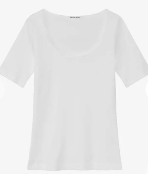 Bilde av T-shirt ribbed by Biderman white